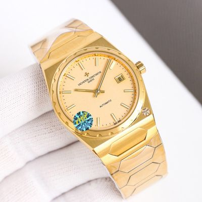 Vacheron Constantin Overseas 37*8mm 9015 Movement Gold Face Watch